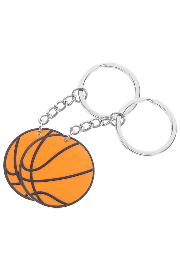 2 Pcs Key Plate Picnic Basket Basketball Keychain Mother