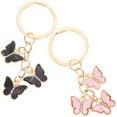 thumbnail image 1 of 2 Pcs Key Ring Backpack Keychain Key Chains for Kids Butterfly Keychain Backpack Unique Wallet Pink Aluminum Alloy, 1 of 6