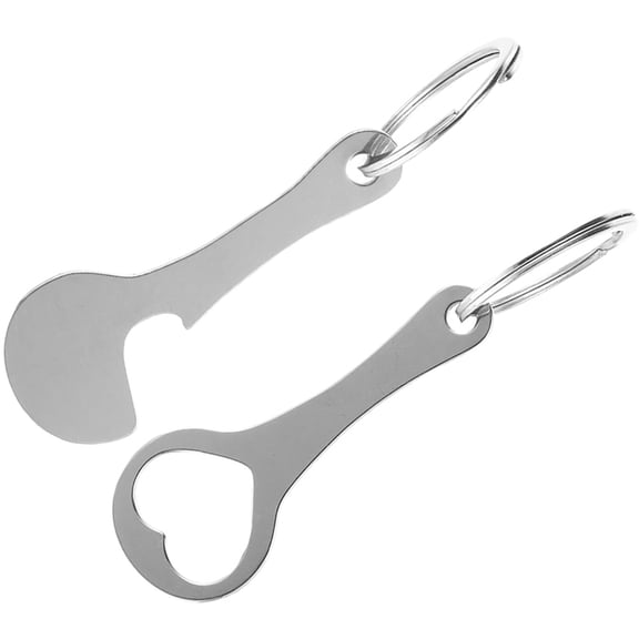 2 Pcs Handbag Keychain Key Ring Unusual Shape Keychain Shopping Silver