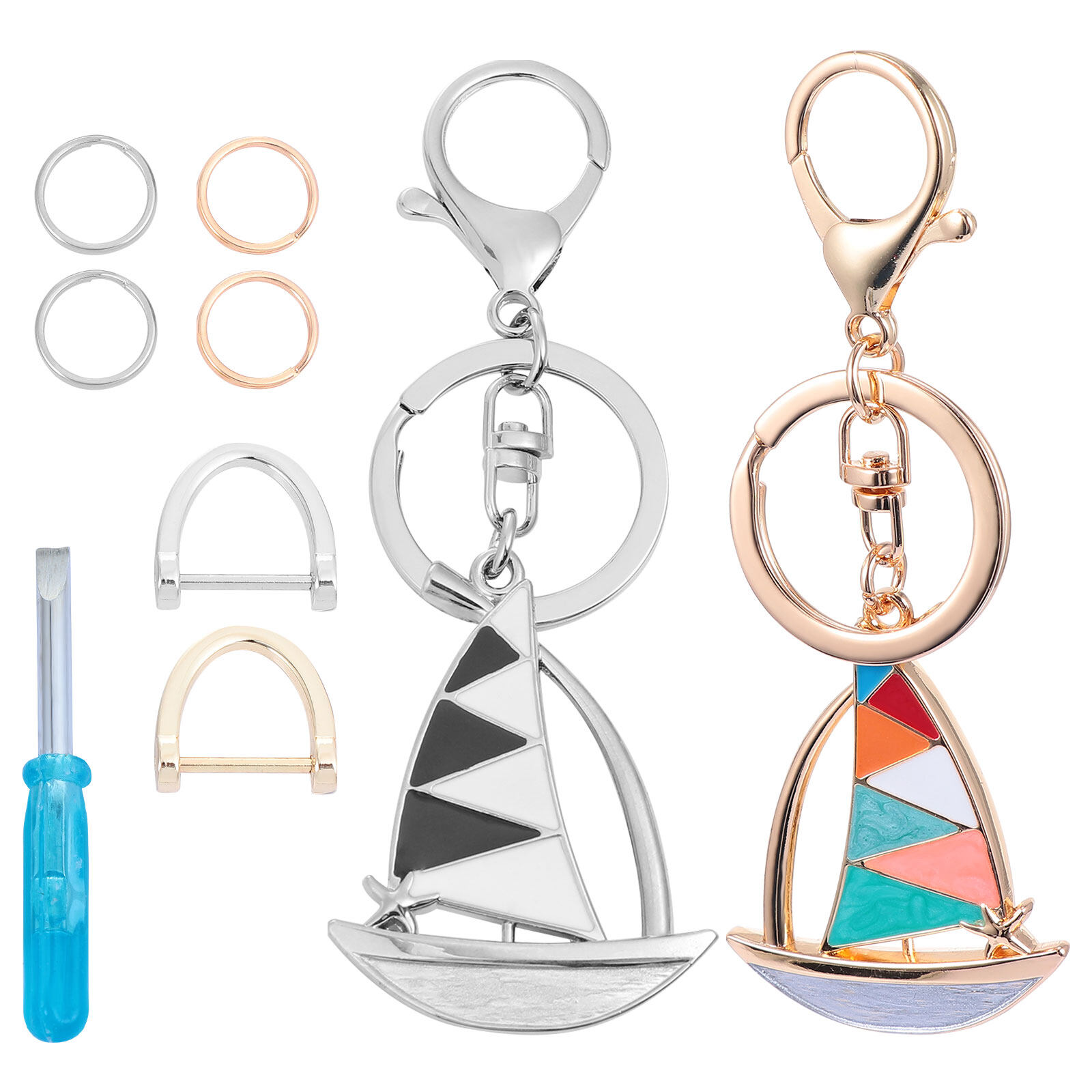 2 Pcs Keychains for Backpacks Sailing Couple Ring Boyfriend and ...