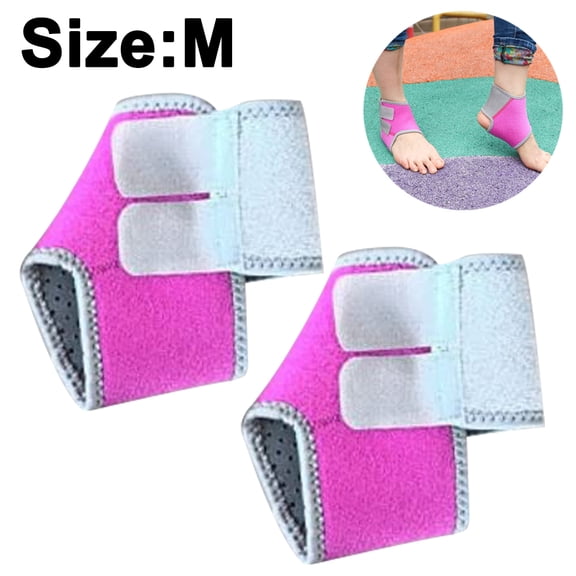 2 Pcs Kids Child Adjustable Non Slip Ankle Tendon Compression Brace Sports Dance Foot Support Stabilizer Wraps Protector Guard for Injury Prevention & Protection for Sprains, Sore or Weak Ankles
