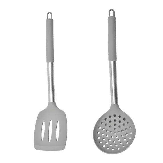 2 Pcs Kitchen Cooking Utensils Set, Heat Resistant Kitchen Gadgets Tools , Stainless Steel Handle