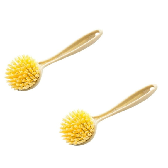 2 Pcs Kitchen Dish Brush, Long Handle Kitchen Dish Brush with Soft Brush Head, Multifunctional Dish Scrubber, Home Scrub Brush Kitchen, Pot, Pan, Sink 23.5"
