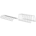 thumbnail image 1 of 2 Pcs Kitchen Pot Lid Storage Rack, Stainless Steel Pan Pot Lid Organizer, 8 Bowls Capacity Pot Lid Holder for Cutting Board, Pots, Pan, Bowls, Plates, Cabinet Organizer Pantry Organizers, Tall+Short, 1 of 7