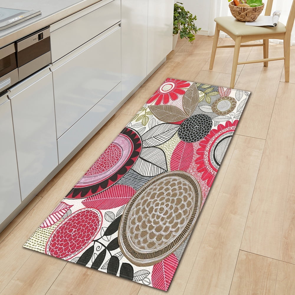2 Pcs Kitchen Rug Home Entrance Doormat Living Room Bedroom Balcony