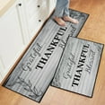 thumbnail image 1 of 2 Pcs Kitchen Rugs Set Washable Kitchen Mats for Floor, Home, Sink, Bathroom Non Slip Cushioned Farmhouse Kitchen Rug Runner Standing Mat（Thankful, 1 of 6