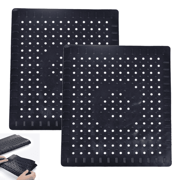 2 Pcs Kitchen Sink Mat Rubber Quick Drain Non Slip Sink Pad for Bottom of Kitchen Sink 12 x 10 inch