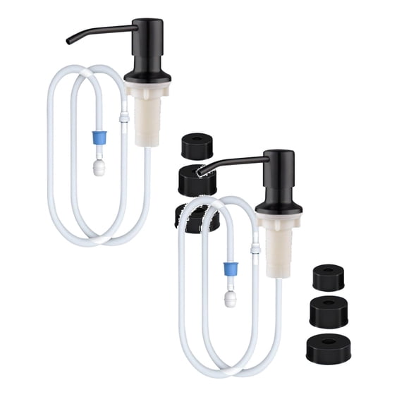 2 Pcs Kitchen Sink Soap Dispenser, Countertop Sink Soap Dispenser Water Pump with No-Spill Extension Tube Kit Design for Kitchen Bathroom 47"