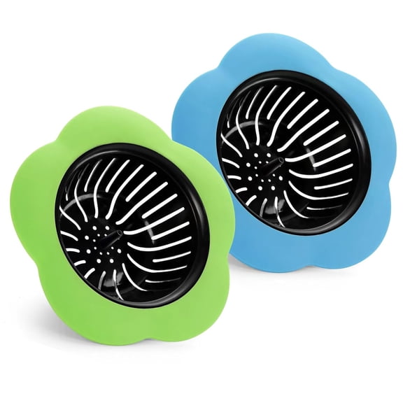2 Pcs Kitchen Sink Strainer, Upgraded Silicone Sink Drain Strainer for Most Kitchen Sink Drain Basket 4.5" Diameter