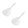 thumbnail image 1 of 2 Pcs Kitchen Skimmer Spoon, Strainer Scoop Colander Slotted Pasta Spoon Plastic Skimmer Spoon with Handle Food Drain Shovel for Kitchen Cooking, 1 of 4
