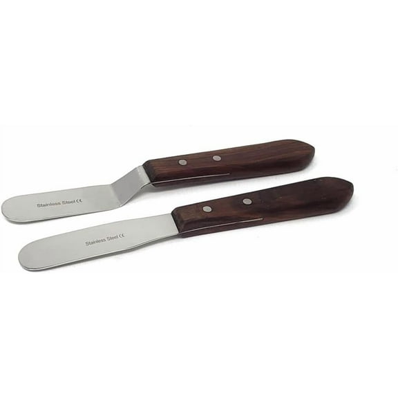2 Pcs Kitchen Spatula For Frosting 3 Inch Blade Offset + Straight Cake Icing Spatula Stainless Steel Icing Spreader Knife,Decorating Icing Spatula Cake Scraper Smoother