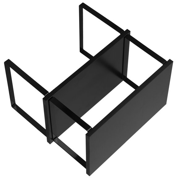 2 Pcs Kitchen Storage Rack Buffing Removable Garage Plate Decorative Boxes Black