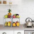 thumbnail image 1 of 2 Pcs Kitchen Storage Rack Under Sink Cabinet Organizer w/Sliding Storage Drawer, 1 of 8