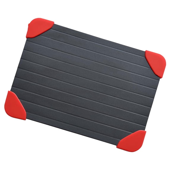 2 Pcs Kitchen Thawing Tray Pork Chop Defrosting Tray 23.00X16.50X0.20CM Black