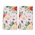 thumbnail image 1 of 2 Pcs Kitchen Towels Dishcloth Dish Towels Kitchen Towels Holiday Tea Towels Hand Towels for Kitchen Bathroom Housewarming Gifts Home Decoration 24 x 16 Inches (Rose Flower), 1 of 5