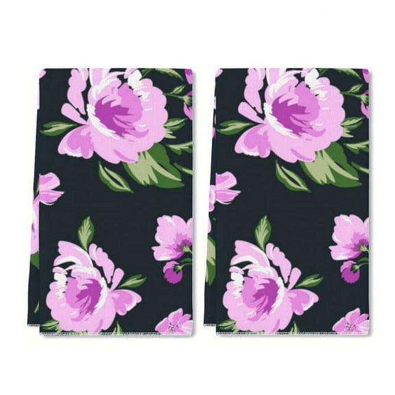 2 Pcs Kitchen Towels Dishcloth Dish Towels Kitchen Towels Holiday Tea Towels Hand Towels for Kitchen Bathroom Housewarming Gifts Home Decoration 24 x 16 Inches (Fancy Retro Bold Floral)