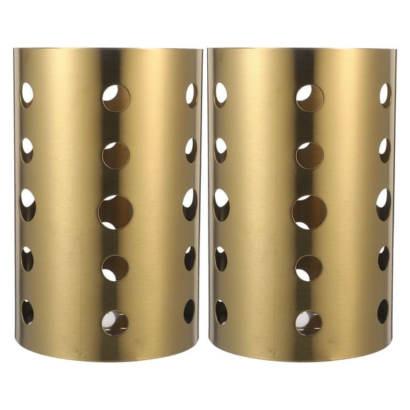 ifundom Golden Metal Chopsticks Holder Container for Kitchen Counter Utensil Storage 2 Pieces Set