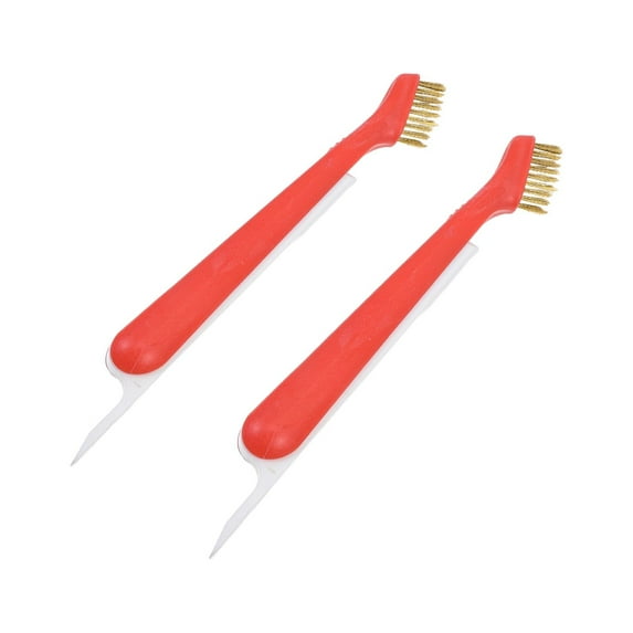 2 Pcs Kits Wire Brush Appliance Safe Cleaning Brush 20X3X2CM Orange