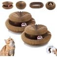 thumbnail image 1 of 2 Pcs Kitty Toys Magic Organ Cat Scratching Board Toy for Indoor Cats Twisty Paws cat Toys Foldable Accordion Honeycomb Kitten curlz Cat Scratcher with Ball (2pcs), 1 of 8