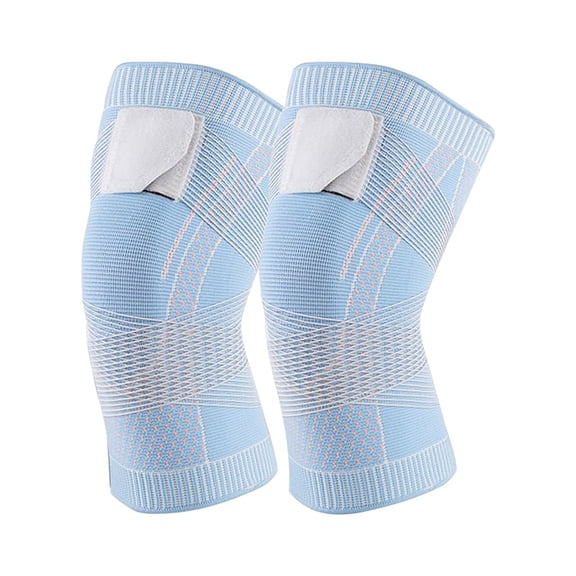 2 Pcs Knee Support Brace for Men Women Adjustable Compression Sports Knee Pad Patellar Tendon Pian Relief Sleeve Wrap for Running Volleyball