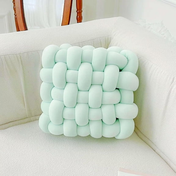 2 Pcs Knot Pillow Soft Throw Pillow Home Decoration Cushion Square Office Knotted Plush Throw Cushion for Living Room Bedroom Sofa Couch Living Room Decor, 12'' X 12''