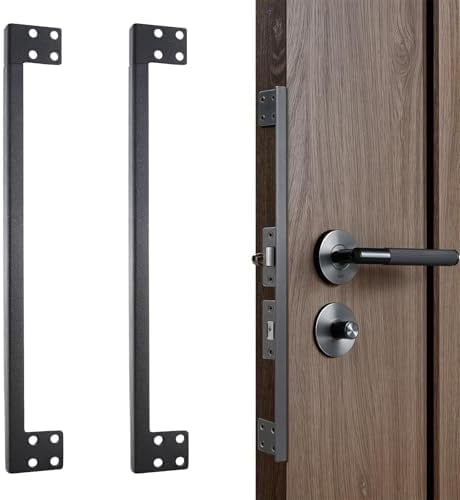 2 Pcs L-Shaped Door Latch Guard Plates 11", Door Latch Guard Home ...