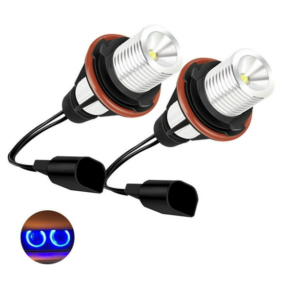 2 Pcs LED Angel Eyes Marker Lights Bulbs For BMW E39 E53 Bule White Red Yellow 10*5*5cm 6312694048 63126916097 63126929309