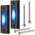 thumbnail image 1 of 2 Pcs Lighted Doorbell Button,Wired Door Bell Push Buttons with Screws,Door Bell Ringer Push Buttons,Garage Door Switch with LED Light,Classic Rectangular Lighted Door Bell Button (Black), 1 of 7