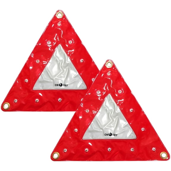 2 Pcs LED Foldable Traffic Guide Sign, 14.2 x 14.2 in / 36 x 36 cm PVC Reflective Directional Arrow, Flashing Warning Light for Road Safety, Emergency, Parking, Construction