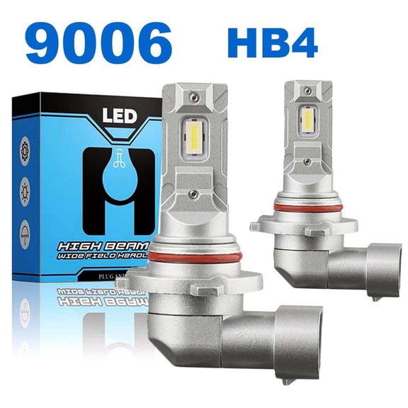 2 PCS 9006/HB4 Fog Light Bulbs, 8000LM Super Bright 6000K Cool White, High-Performance Automotive Lighting, Plug & Play