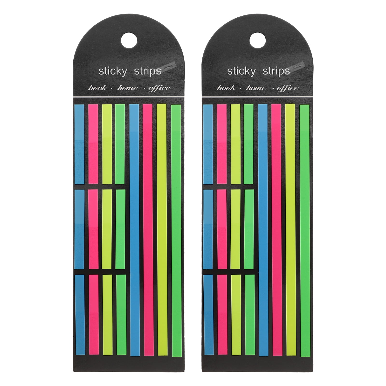 2 Pcs Labels Bookmarks Colored Tabs Highlight Strips Book Tabs for