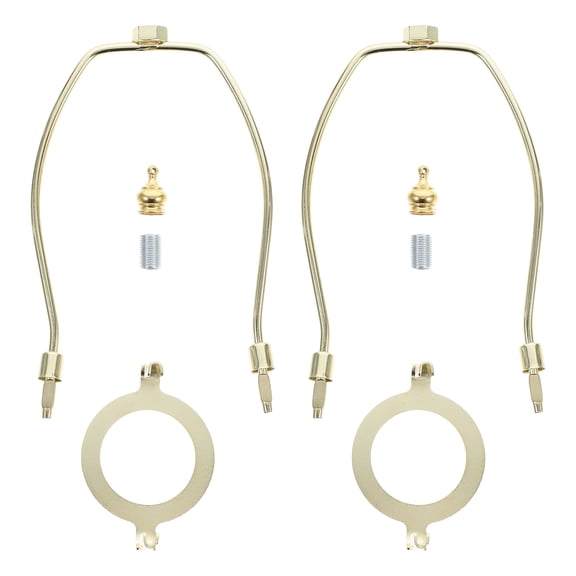 Homoyoyo 2Pcs Golden Lamp Shade Installation Bracket for Home Floor and Table Lamp Repair