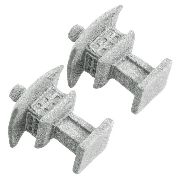 ifundom Garden Lantern Statue Set of 2 Grey Sandstone Decorative Outdoor Patio Lighting