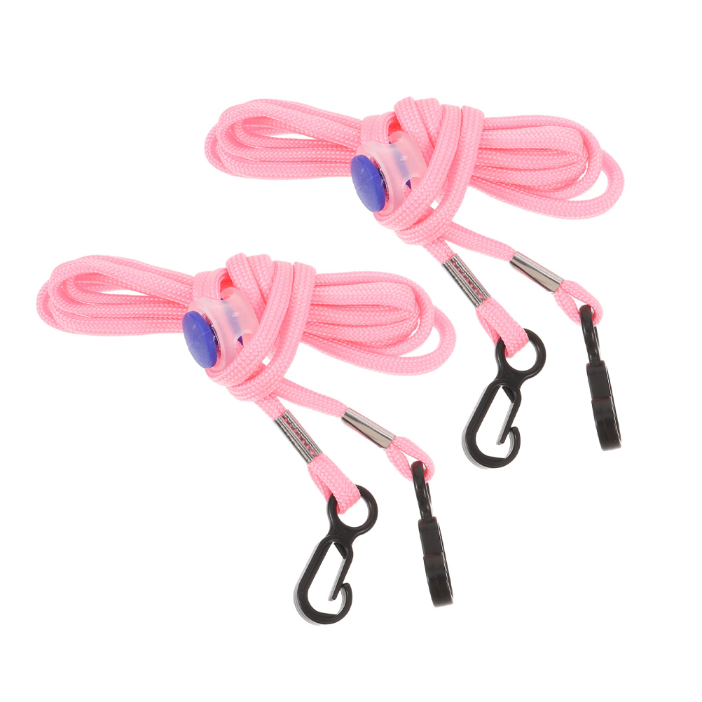 2 Pcs Lanyard Winter Gloves Strap Mitten Ropes Holder Pink Nylon Child