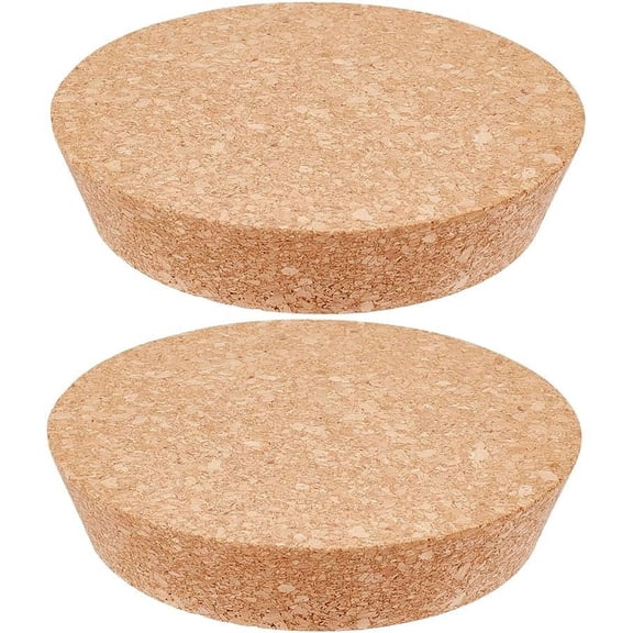 2 Pcs Large Cork Stoppers Tapered Cork Plugs 5.1-5.9 Inch Wooden Tapered Cork Stopper Glass Jar Wine Bottle Lids Natural Soft Wood Replacement