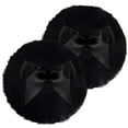 thumbnail image 1 of 2 Pcs Large Fluffy Powder Puff, 3.5 Inch Ultra Soft Washable Reusable Velour Face Body Powder Puff Loose Powder Puffs Wet Dry Makeup Tool (Black), 1 of 8