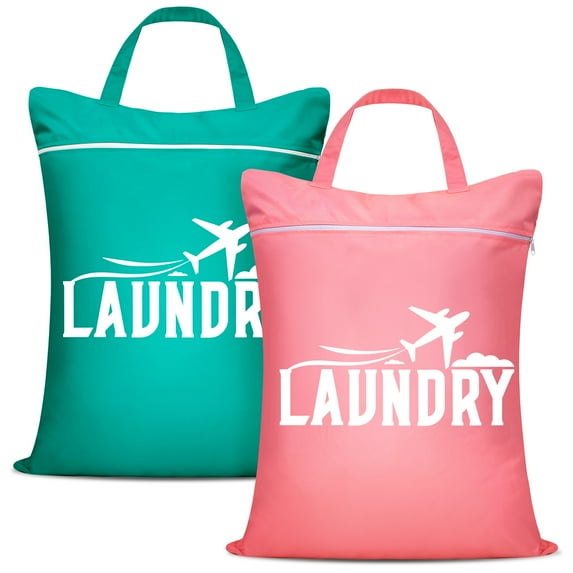 2 Pcs Large Travel Laundry Bag Washable Waterproof Wet Dry Bag Dirty Clothes Bag Swimsuit Workout Bag for Gym Clothes Laundry Wet Clothes Swimming Pool Yoga College Dorm