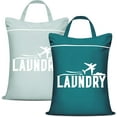thumbnail image 1 of 2 Pcs Large Travel Laundry Bag Washable Waterproof Wet Dry Bag Dirty Clothes Bag Swimsuit Workout Bag for Gym Clothes Laundry Wet Clothes Swimming Pool Yoga College Dorm, 1 of 1