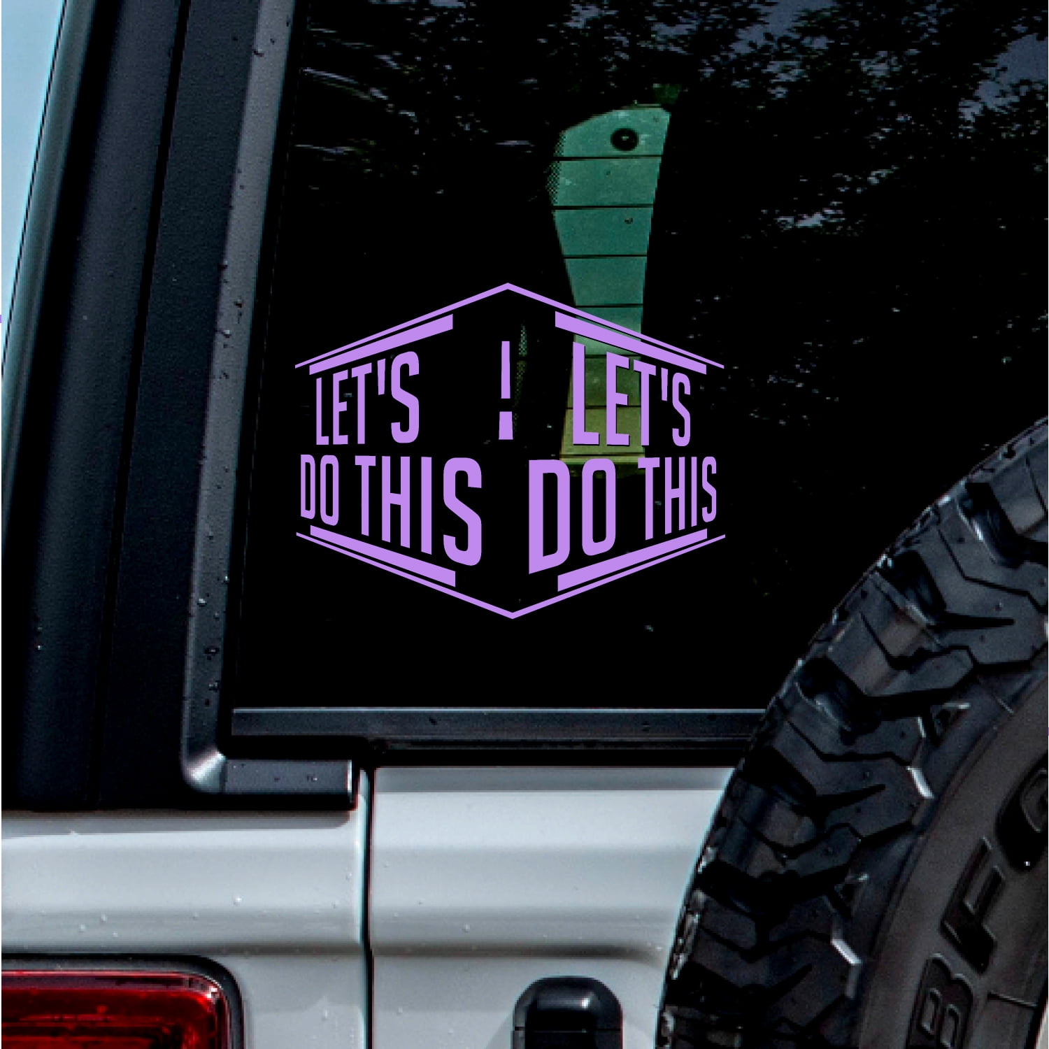 (2 Pcs, Lavender Purple, 6.1'' X 4.8'') Transparent Adhesive Decal ...