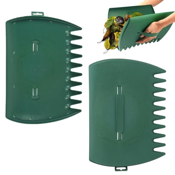 2 Pcs Leaf Scoops Hand Rakes,Leaf Grabber Rake,Lightweight & Efficient Leaves Picker,Garden Shovel Tool Clear and Collect Garden Rake for Leaves,Lawn Debris,Trash Cleanup
