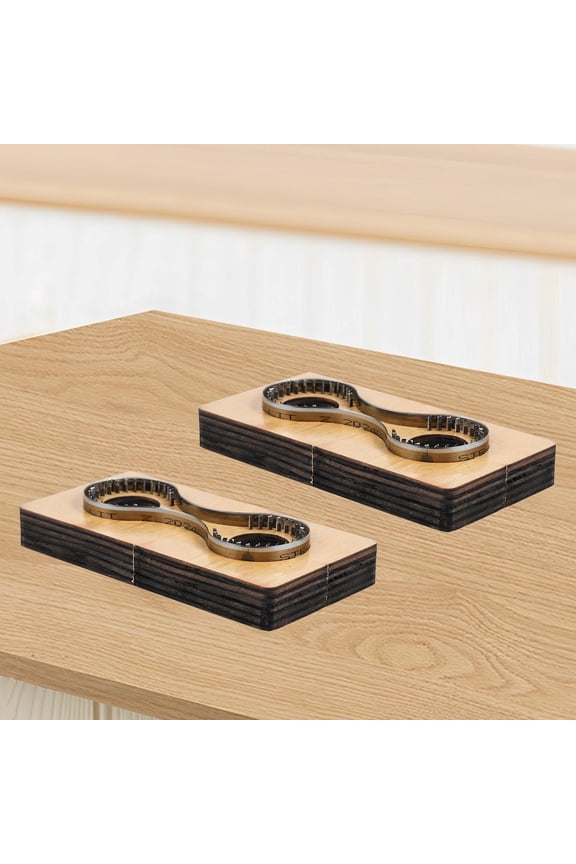 2 Pcs Leather Cutting Dies Easy to Cut Leather Cutting Mold Sharp Leather Keychains Die Cutter with Wood Base DIY Stamping Punching Cutter for Handmade DIY Leather Craft