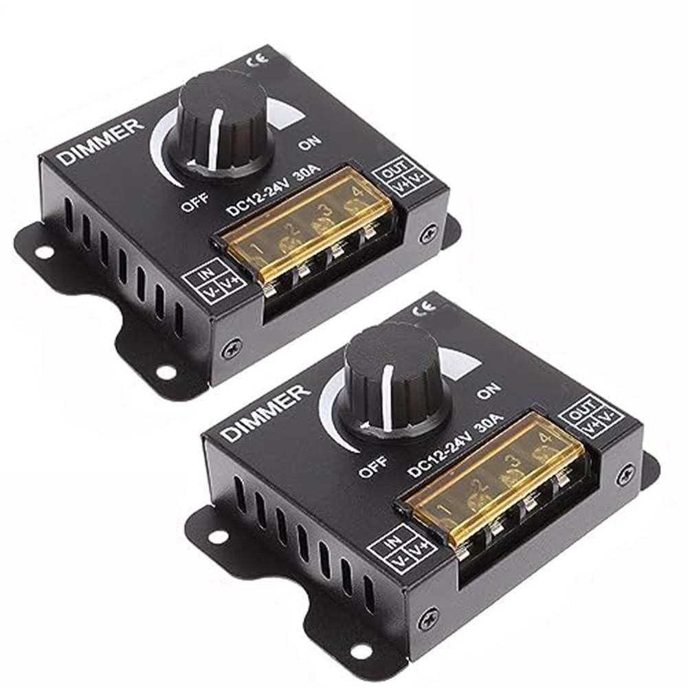 2 Pcs Led Dimmer Switch Dc 1224V 30A Stepless Brightness Dimming