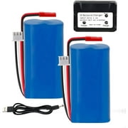 2 Pcs Li-ion Battery 7.4V 1500mAh Rechargeable W/ JST Plug for T10 T11 RC Car Helicopter Boat Series