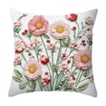 thumbnail image 1 of 2 Pcs Linen Embroidery Pillow Cover - Printed Bohemian Cushion Case for Sofa Living Room Decor, Washable Cotton Blend Throw Pillow, 1 of 8