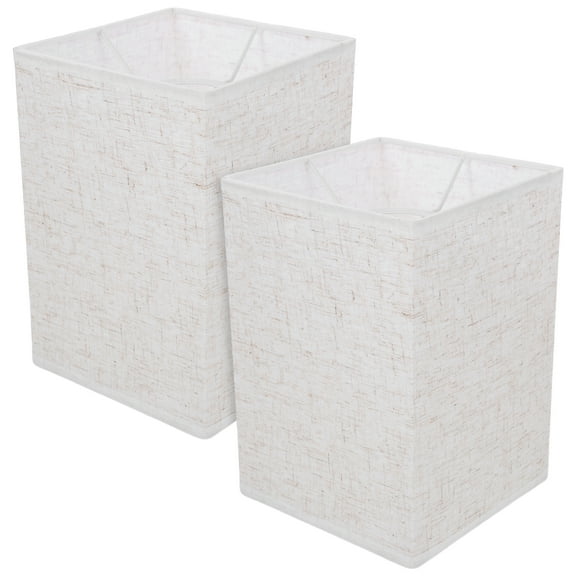 2 Pcs Linen Lampshade Cylindrical Small Square Shades White Desk Chandelier Office Khaki