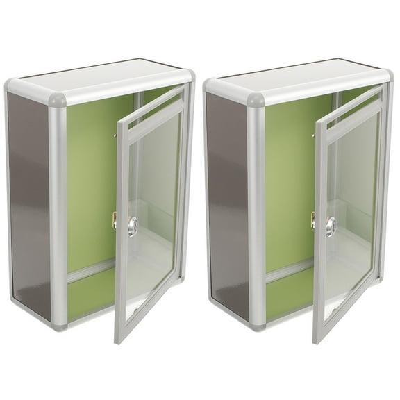 2 Pcs Lockbox Slots Wall Mounted Transparent Mailbox Office