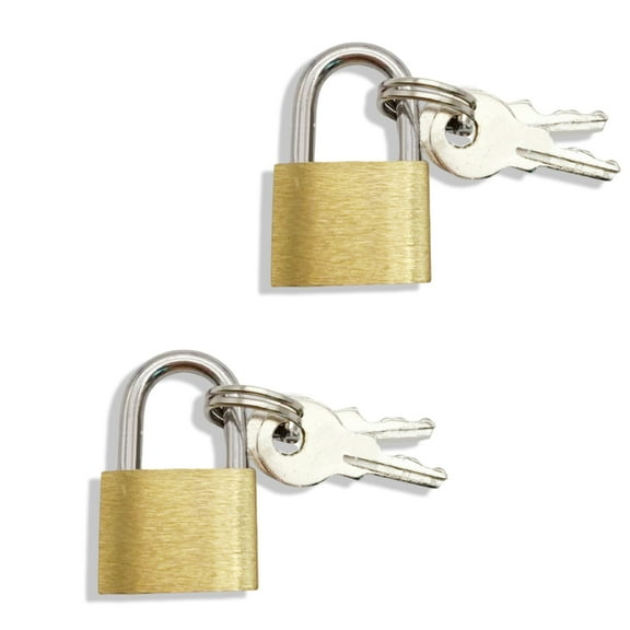 2 Pcs Locker Padlock with Keys, Small Padlock for Locker, 20mm Security Small Lock for Mini Padlock, Key Padlock, Suitcase Lock, Shed, Gate