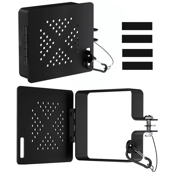 2 Pcs Locking Metal RV Sewer Hose Storage Covers, Secure End Caps for 4 x 4 in Square Frame, Long-Lasting Ventilation for Camper Utility