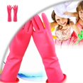 thumbnail image 1 of 2 Pcs Long Sleeve Dishwashing Gloves, Waterproof Kitchen Cleaning Gloves, Extra Waterproof Rubber Gloves, with Hanging Hook for Convenient Drying, Cleaning and Gardening Tasks, 1 of 4