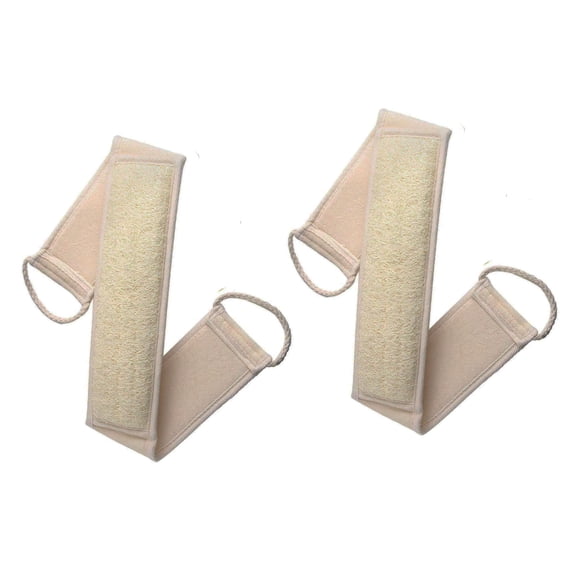 2 Pcs Loofah Strap, Exfoliating Back Scrubber, Skin Cleansing Tool Loofah Body Cleaner Exfoliate Your Skin for Men and Women When Bath Spa and Shower Removing Dead Skin